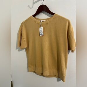 NWT Vintage Terry SS sweatshirt | Mustard Yellow | Size Medium